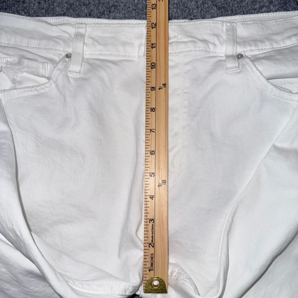 Hudson Zack Skinny Jeans Mens 38 White Distressed Ripped Denim Pants